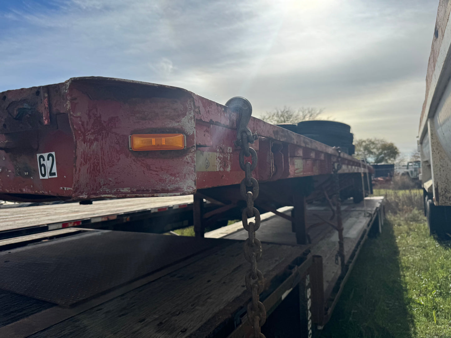 "1985 Great Dane Flatbed Trailer - 45 Feet | Used Construction Equipment | Buy and Sell Pre-Owned Trailers"