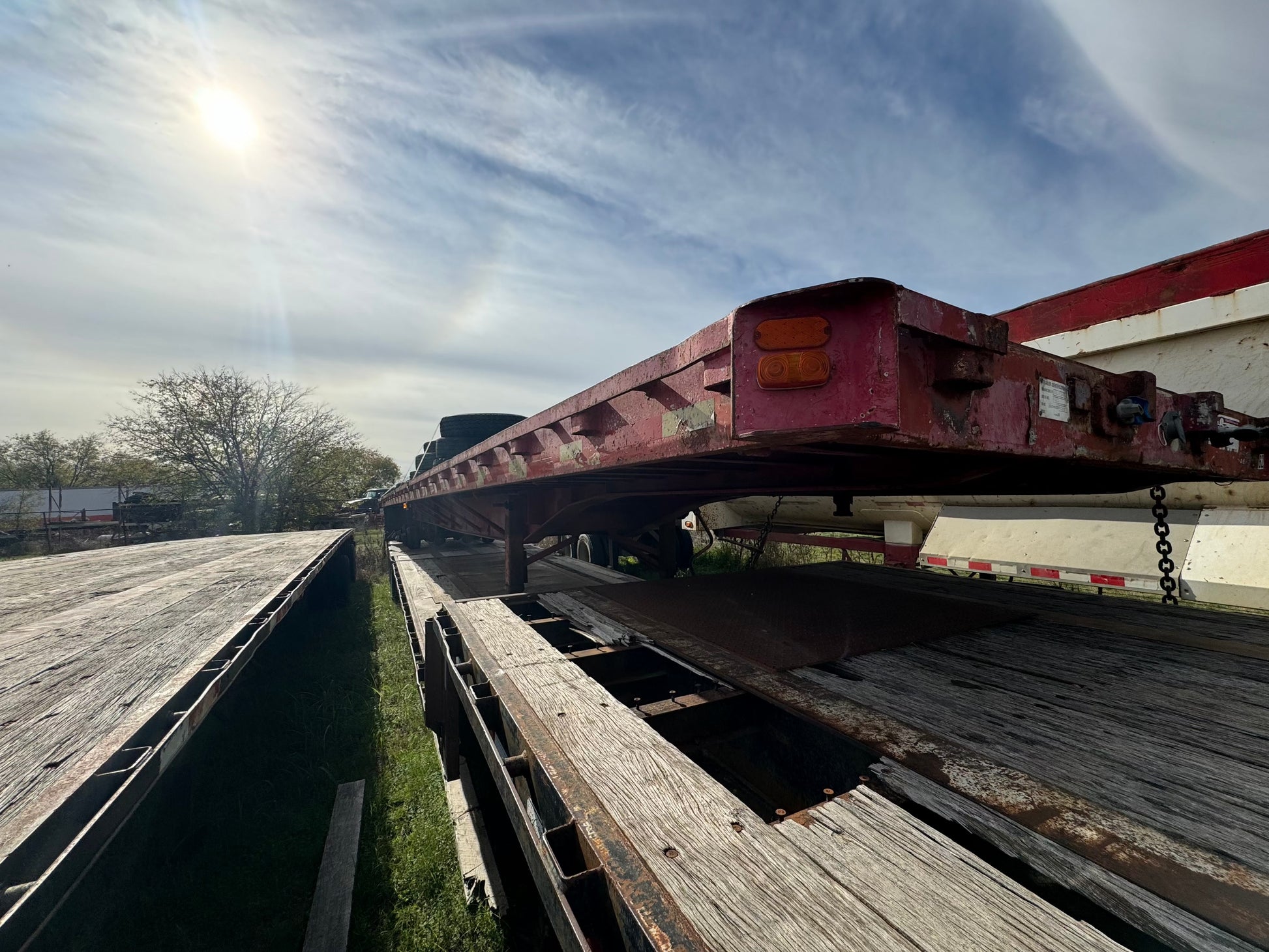 "1985 Great Dane Flatbed Trailer - 45 Feet | Used Construction Equipment | Buy and Sell Pre-Owned Trailers"