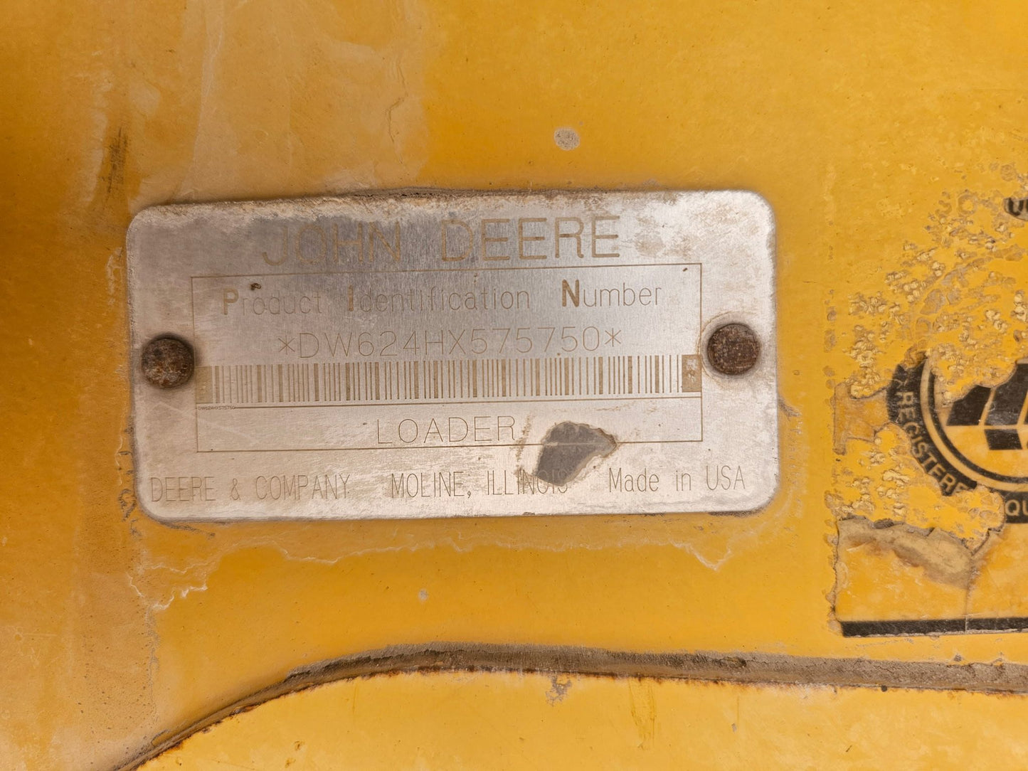 2000 John Deere 624H Wheel Loader