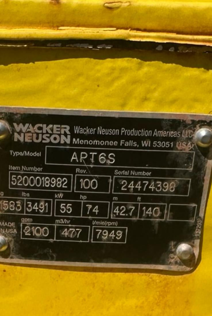 2019 6x6 Wacker Neuson Water Transfer Pump - APT6